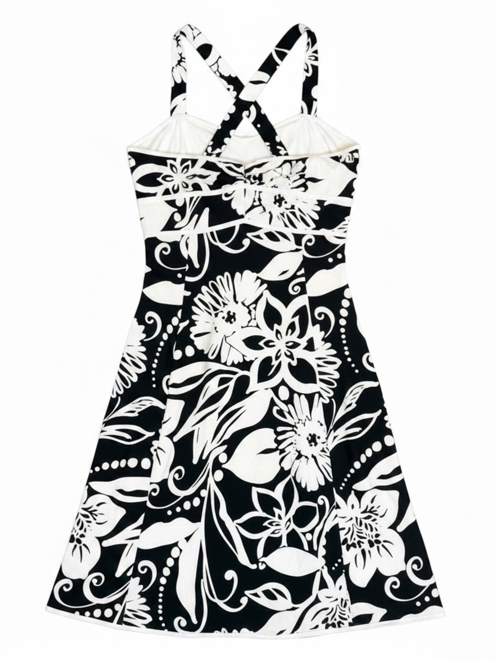 Harold's Black & White Floral Strappy Mini Dress - Picture 5 of 11